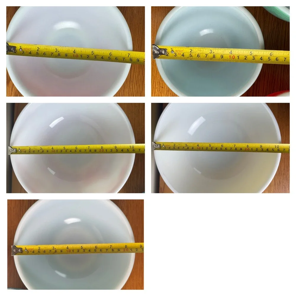 Pyrex Mixing Bowls Set of 5 Primary Colors Red Yellow Green‎ Blue Vintage